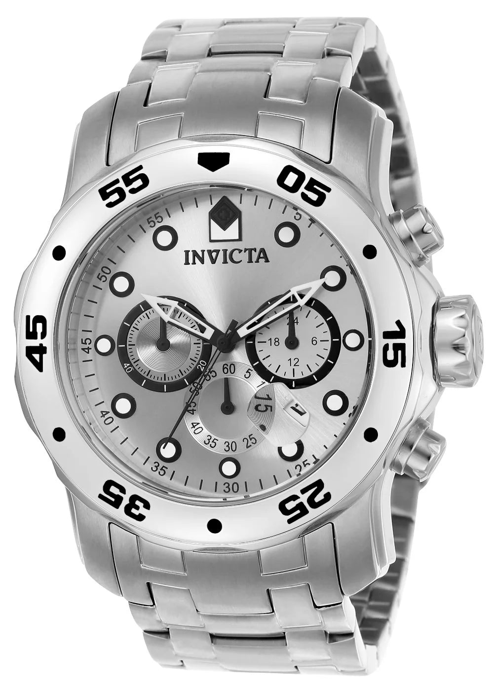Invicta Men's Pro Diver Quartz Chronograph Silver Dial Watch