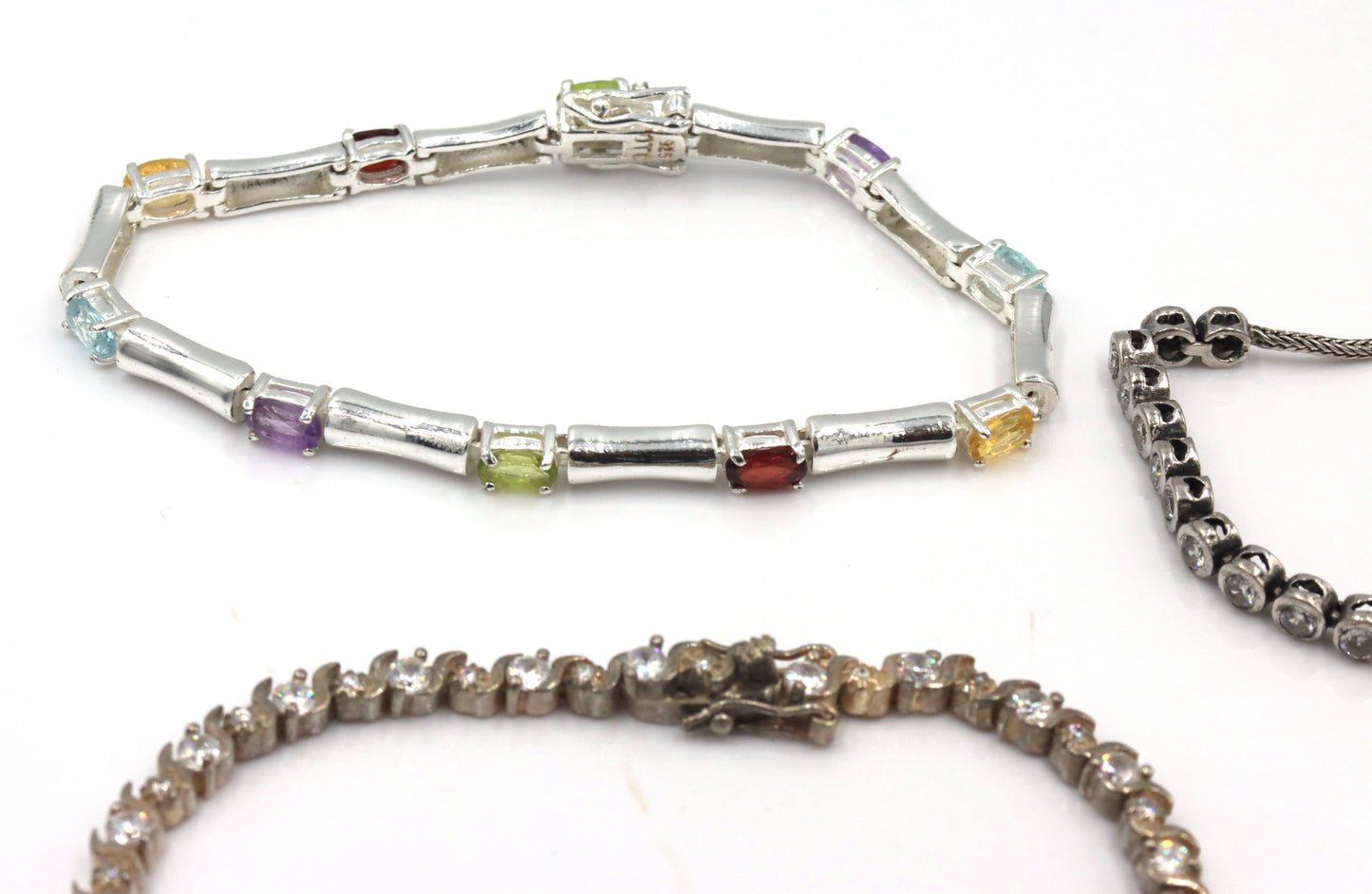 Group lot of 5 vintage 925 sterling silver bracelets