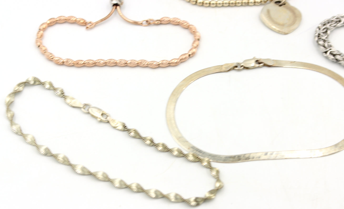 Group lot of Vintage 925 sterling silver bracelets
