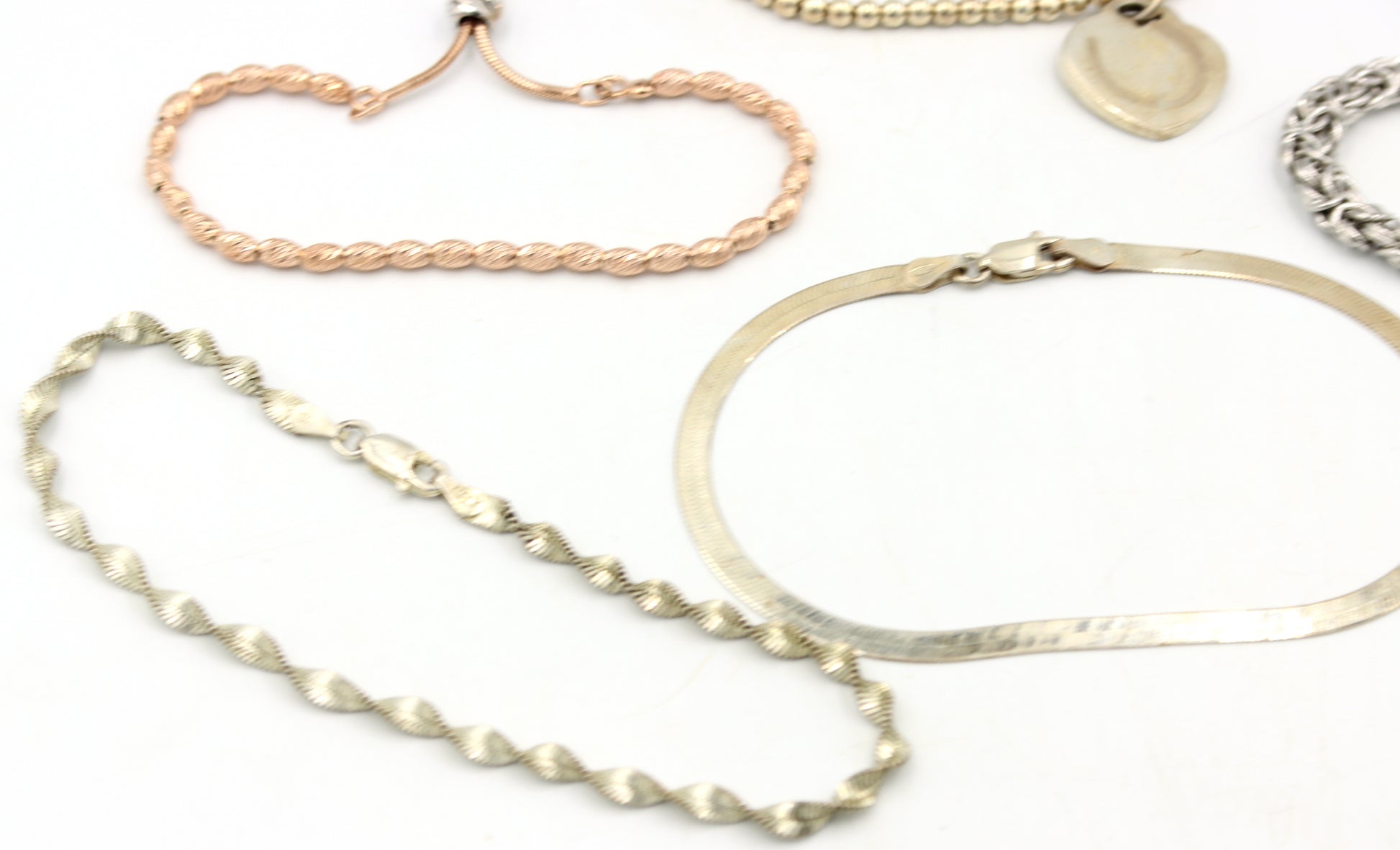 Group lot of Vintage 925 sterling silver bracelets