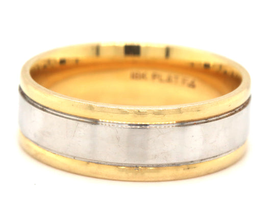14kt Yellow and white gent's band