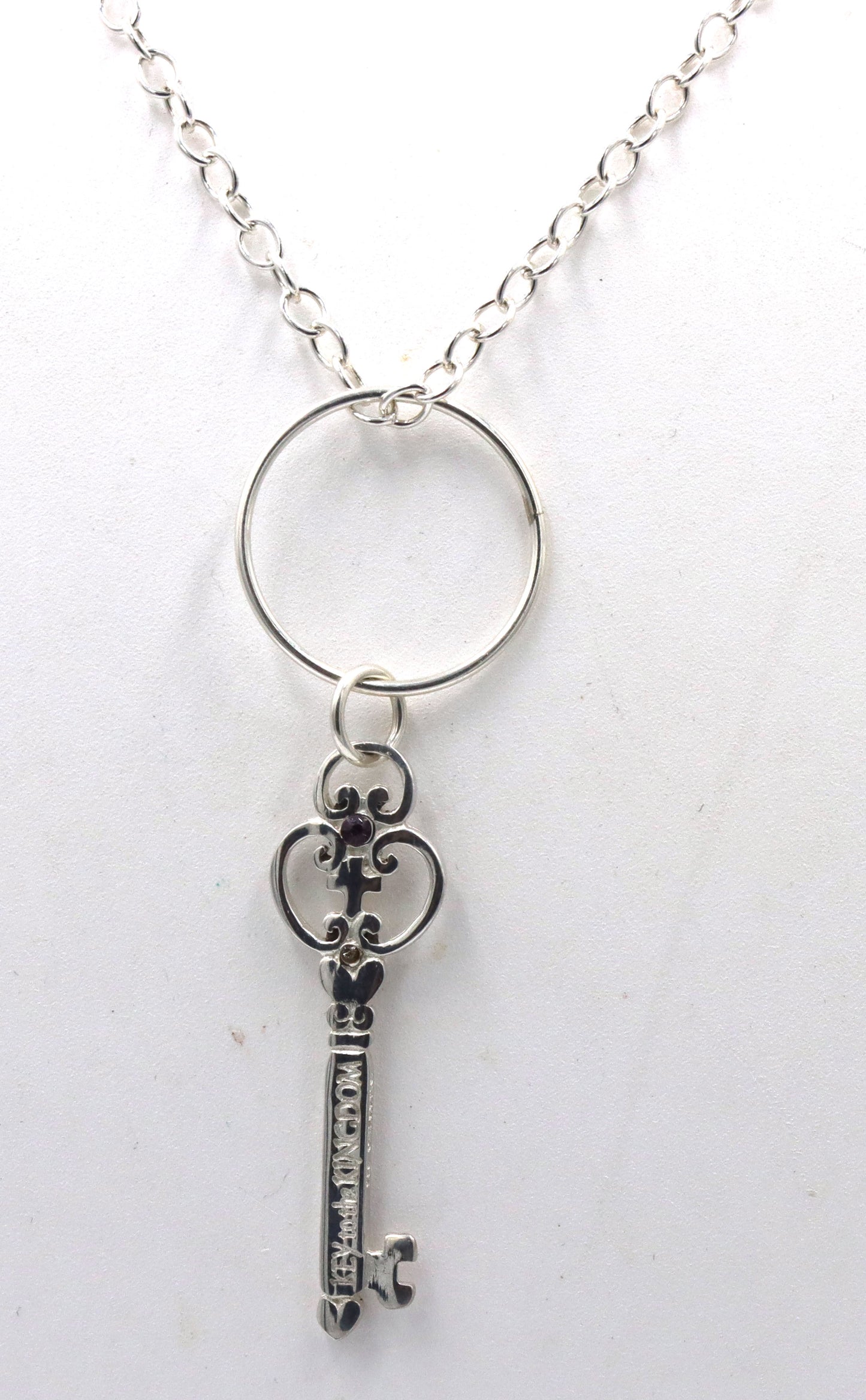 925 Sterling silver Key on Kingdom pendant on chain