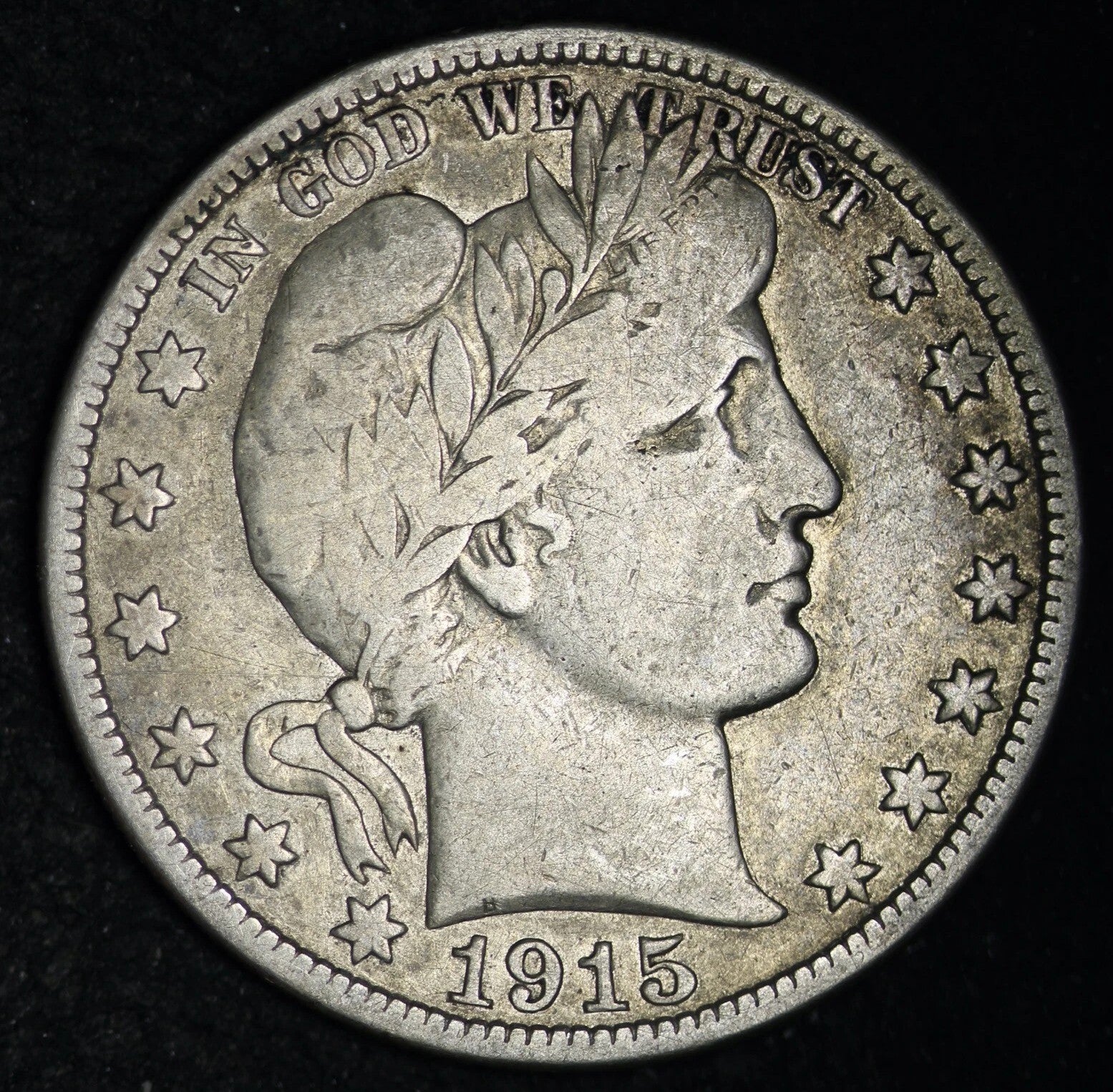 1915-S Barber Half Dollar Silver Coin San Francisco Mint Key Final Year Issue Fine-Very Fine