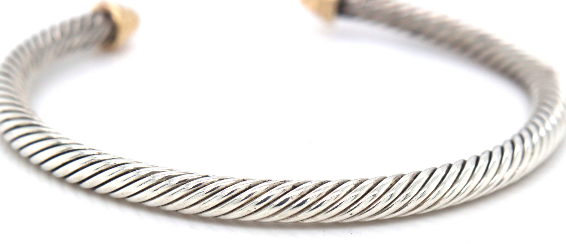 David Yurman 2 tone dome cuff bangle bracelet