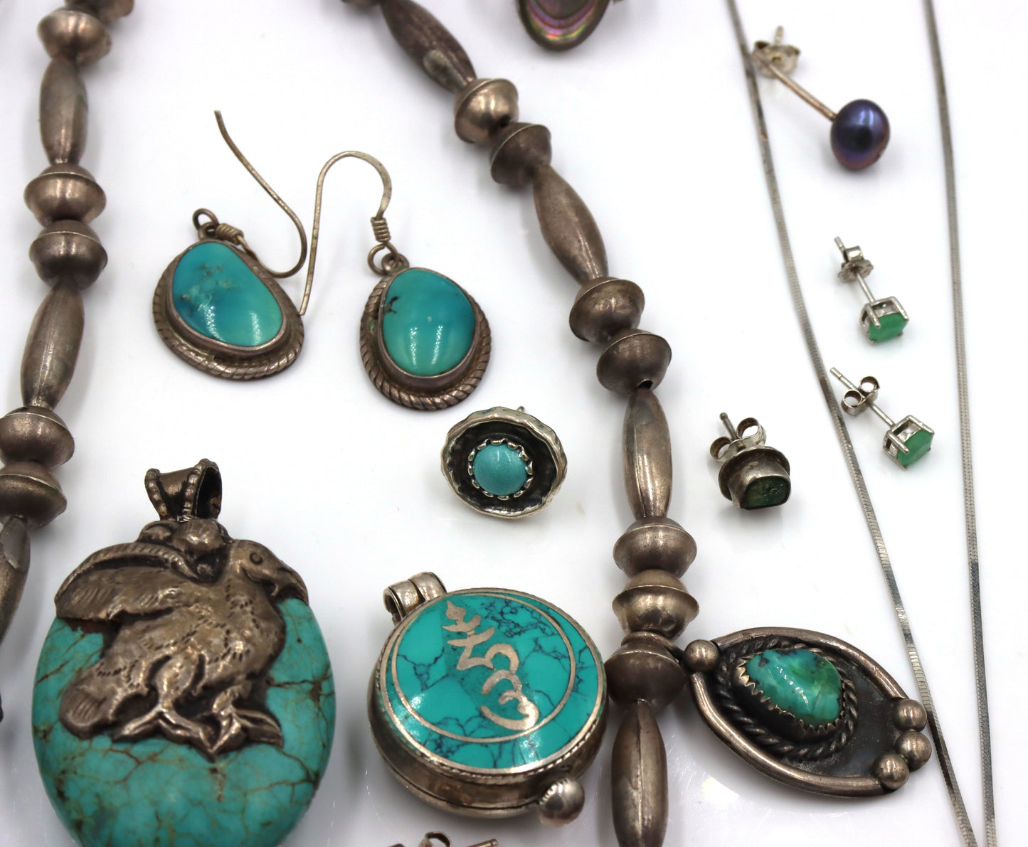 Vintage 925 sterling silver group lot of mixed jewelry