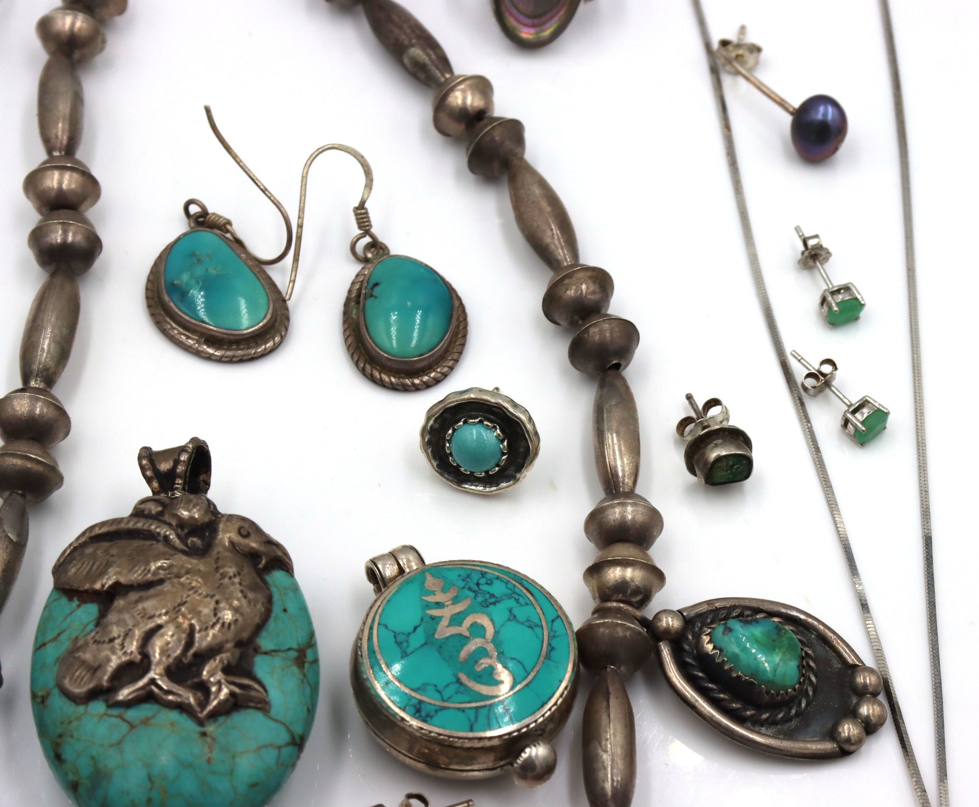 Vintage 925 sterling silver group lot of mixed jewelry