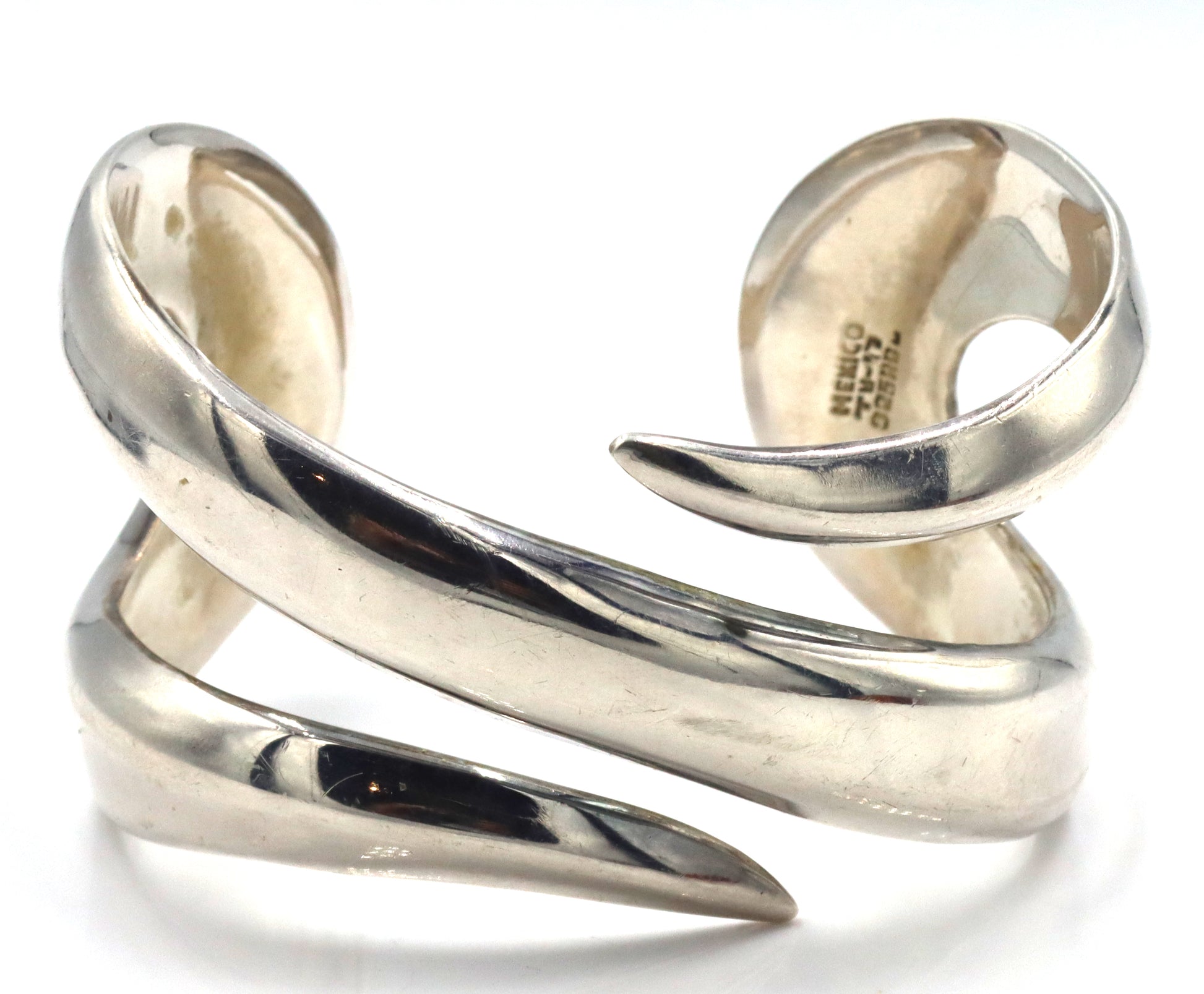 925 Sterling silver Mexico signed cuff bangle