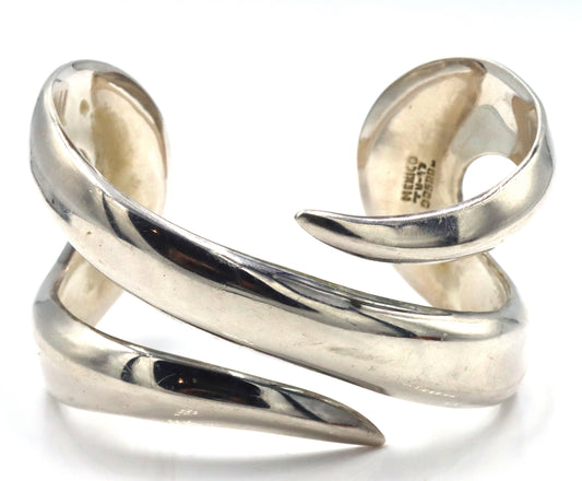 925 Sterling silver Mexico signed cuff bangle