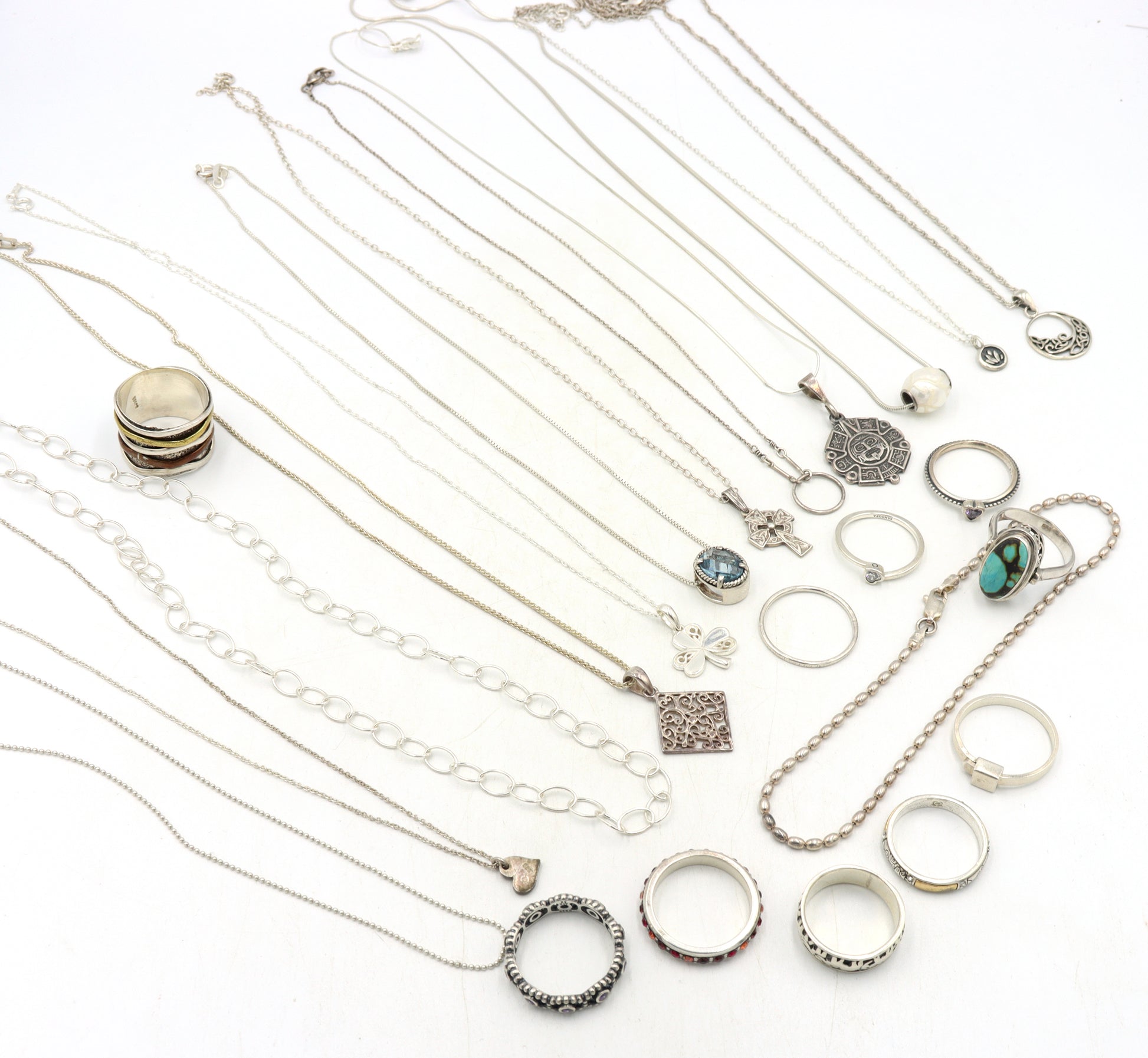 Big group lot of Vintage 925 sterling silver miscellaneous jewelry