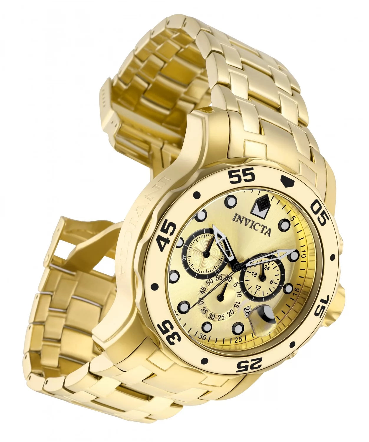 Invicta Men's Pro Diver  Quartz Chronograph Gold Dial Watch