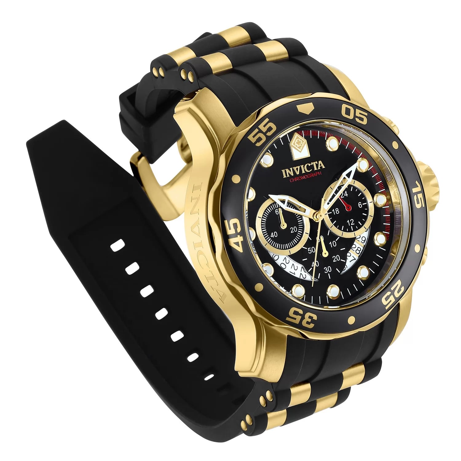 Invicta Men's Pro Diver Quartz Multifunction Black Dial Watch