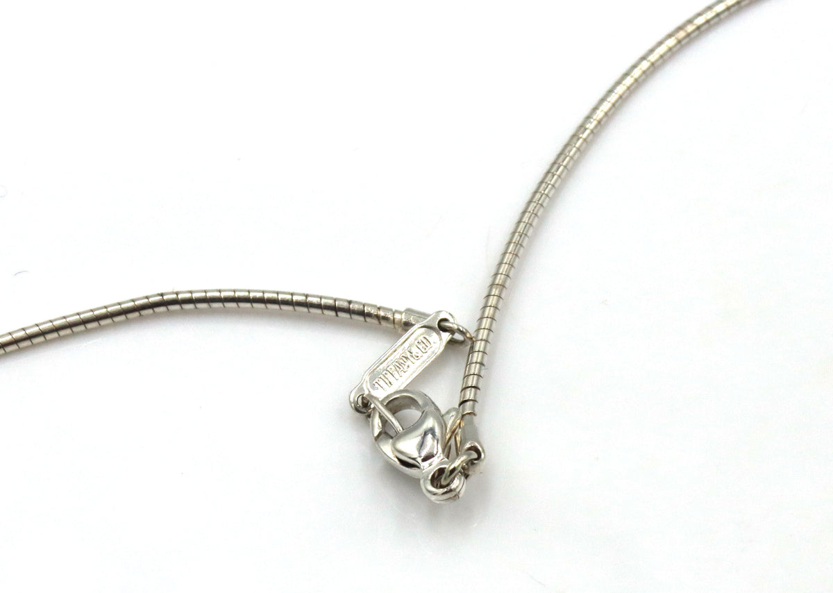 Tiffany & Co heart stencil pendant necklace