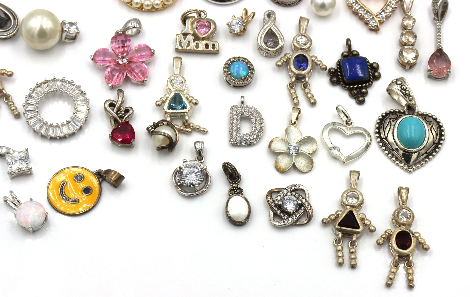 Group lot of Vintage 925 sterling silver charms and pendants