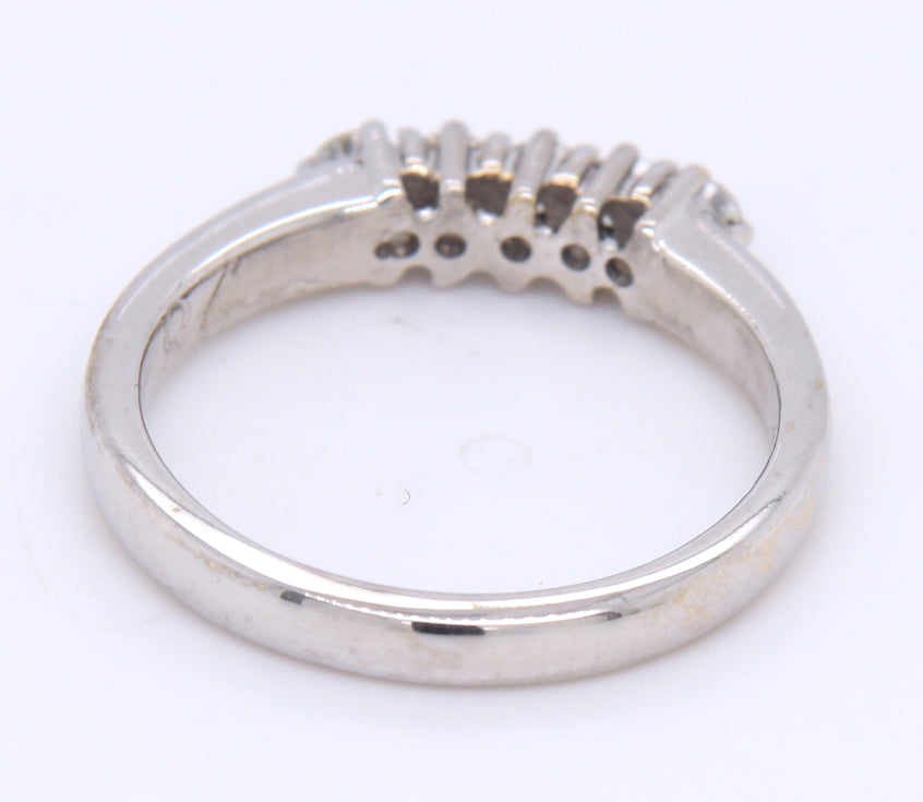 Dazzling White Gold 5 Stone Diamond Band