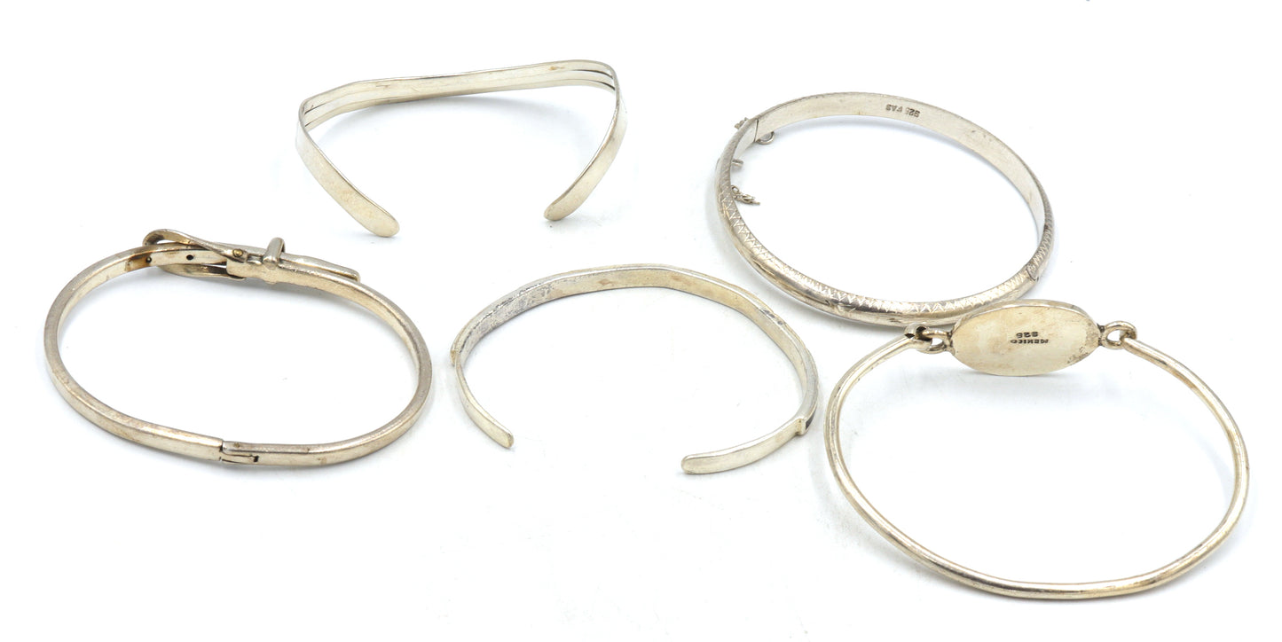 Vintage 925 sterling silver group lot of bangles