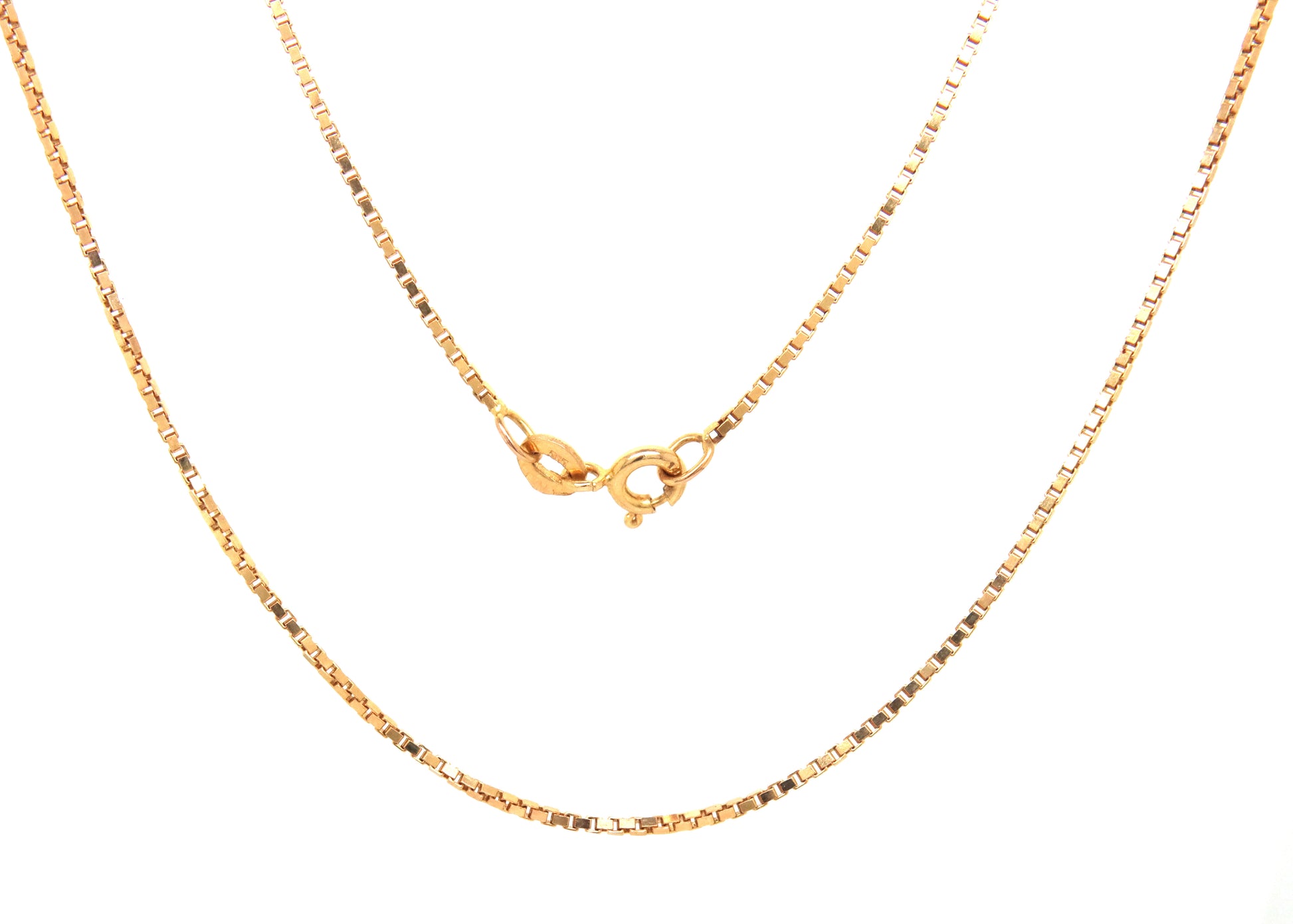 14kt Yellow gold box chain necklace