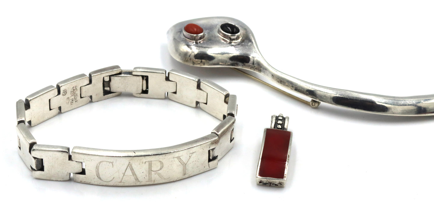Group lot of Vintage 925 sterling silver mis jewelry