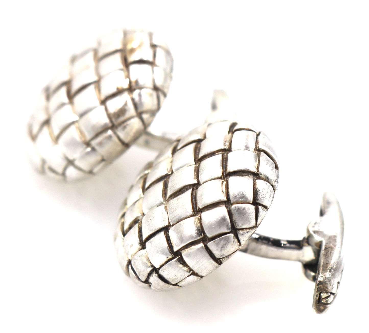 Scott Kay circle basket wave cuff links