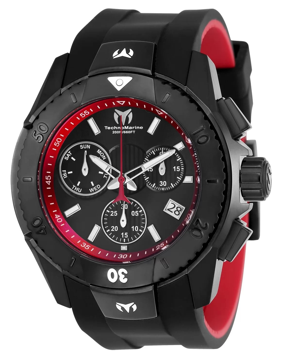 Techomarine Men's UF6 0 Quartz Chronograph Red, Black Dial Watch