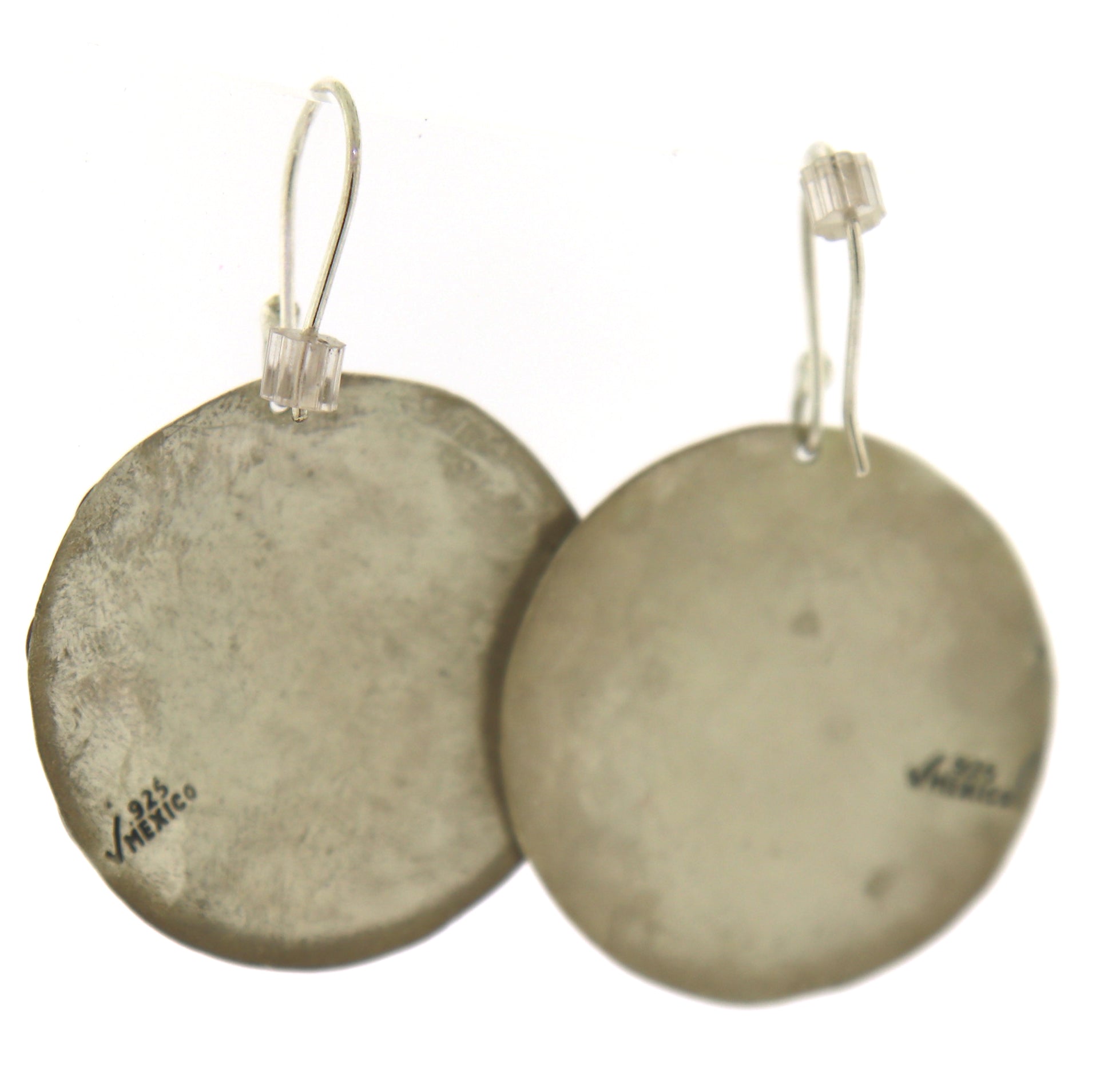 Sterling Silver Mexico Round Earrings