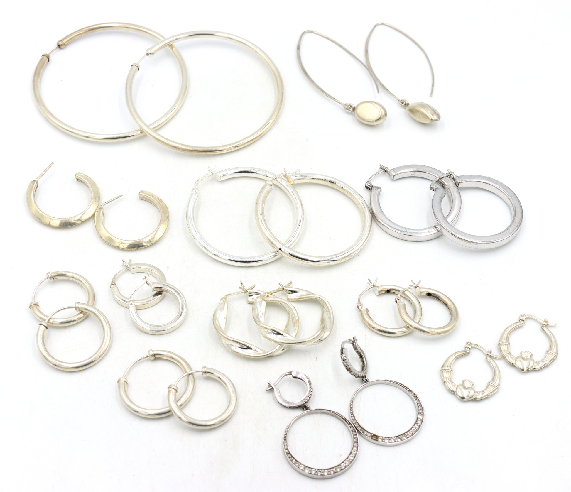 Group lot of Vintage 925 sterling silver earrings