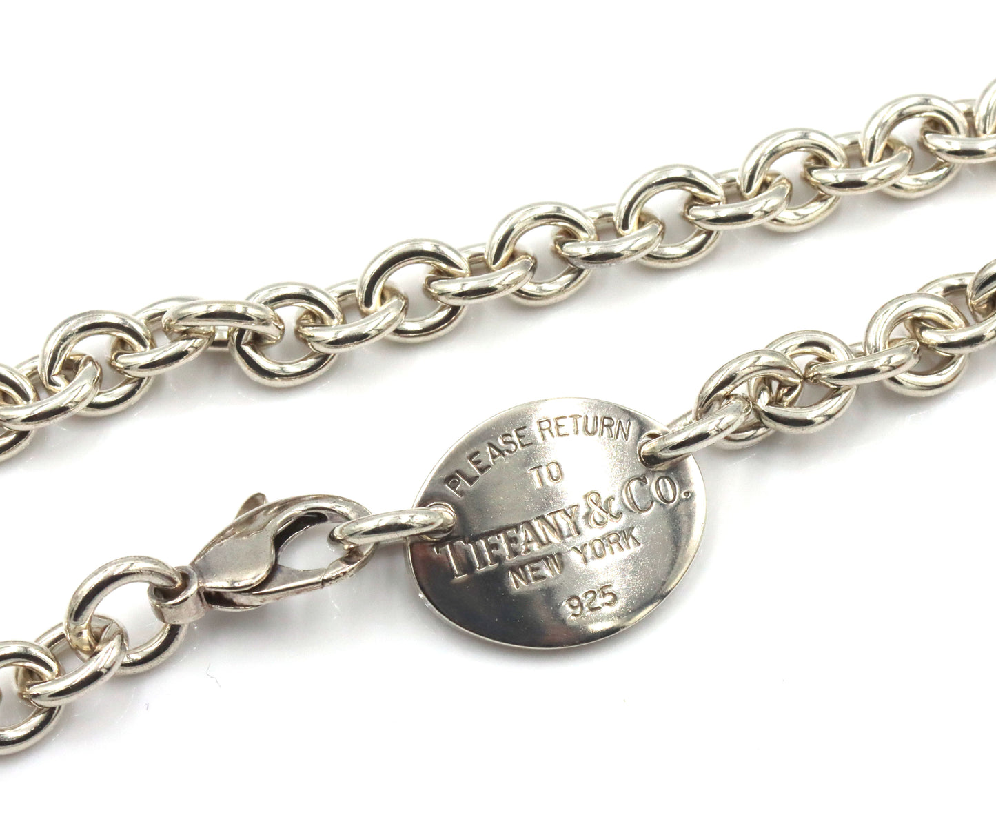 Tiffany & Co return to Tiffany oval tag necklace