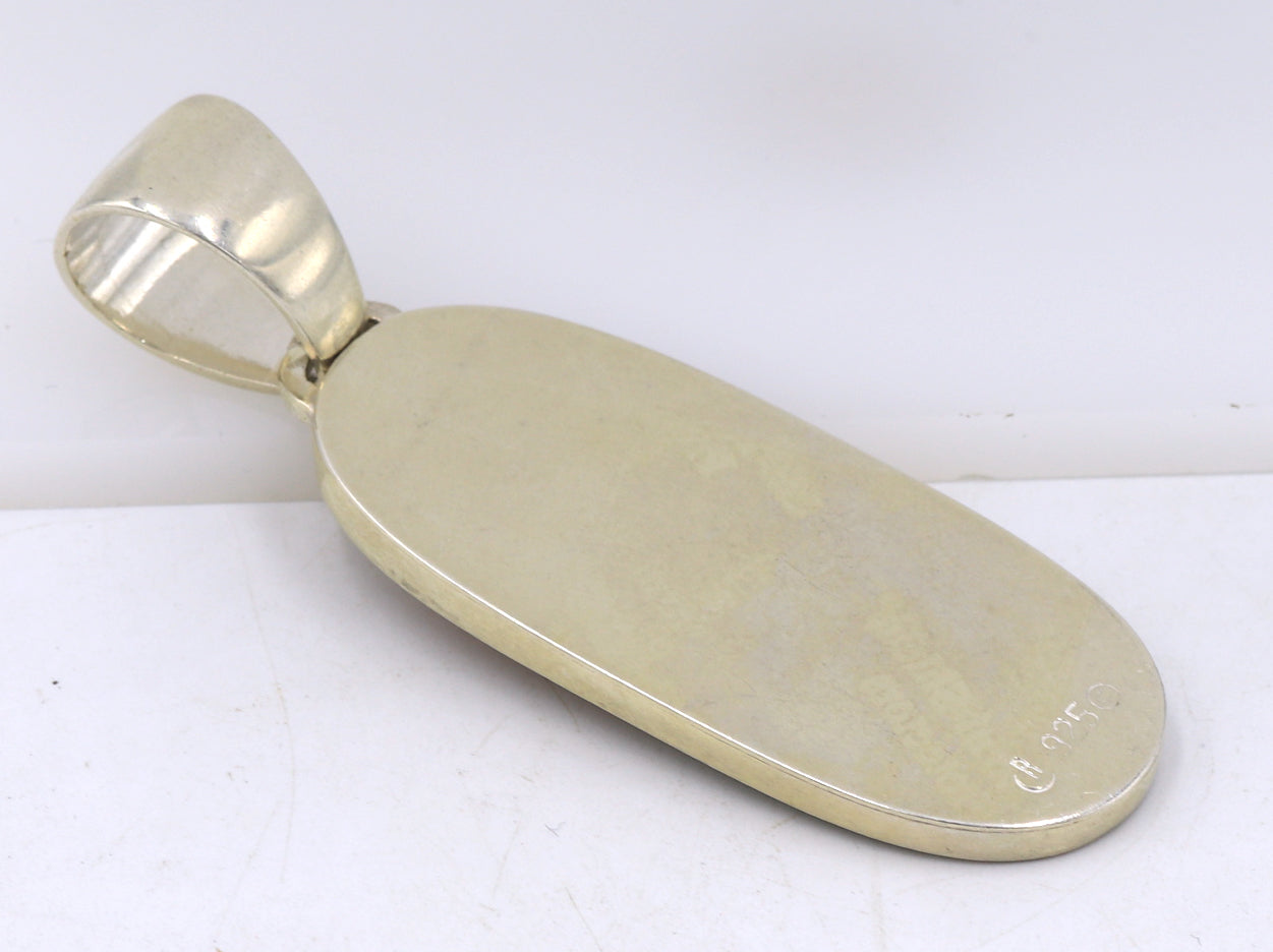 Vintage 925 sterling silver gemstone pendant