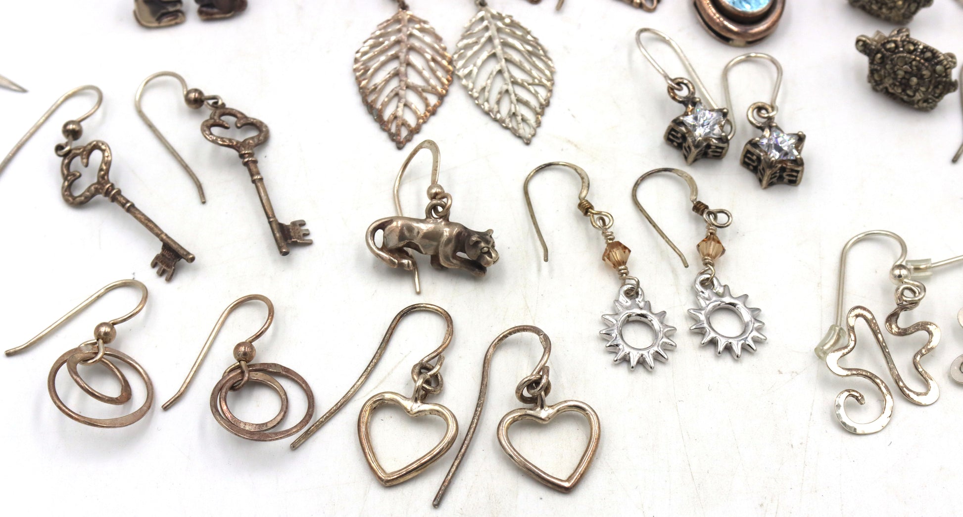 Group lot of vintage 925 sterling silver earrings