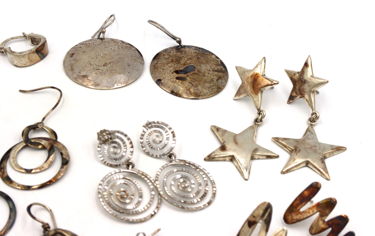 Group lot of Vintage 925 sterling silver earrings