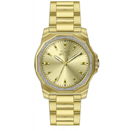 Invicta Speedway Gold-Tone Stainless Steel Men's Watch – Crystal Bezel, Gold Dial