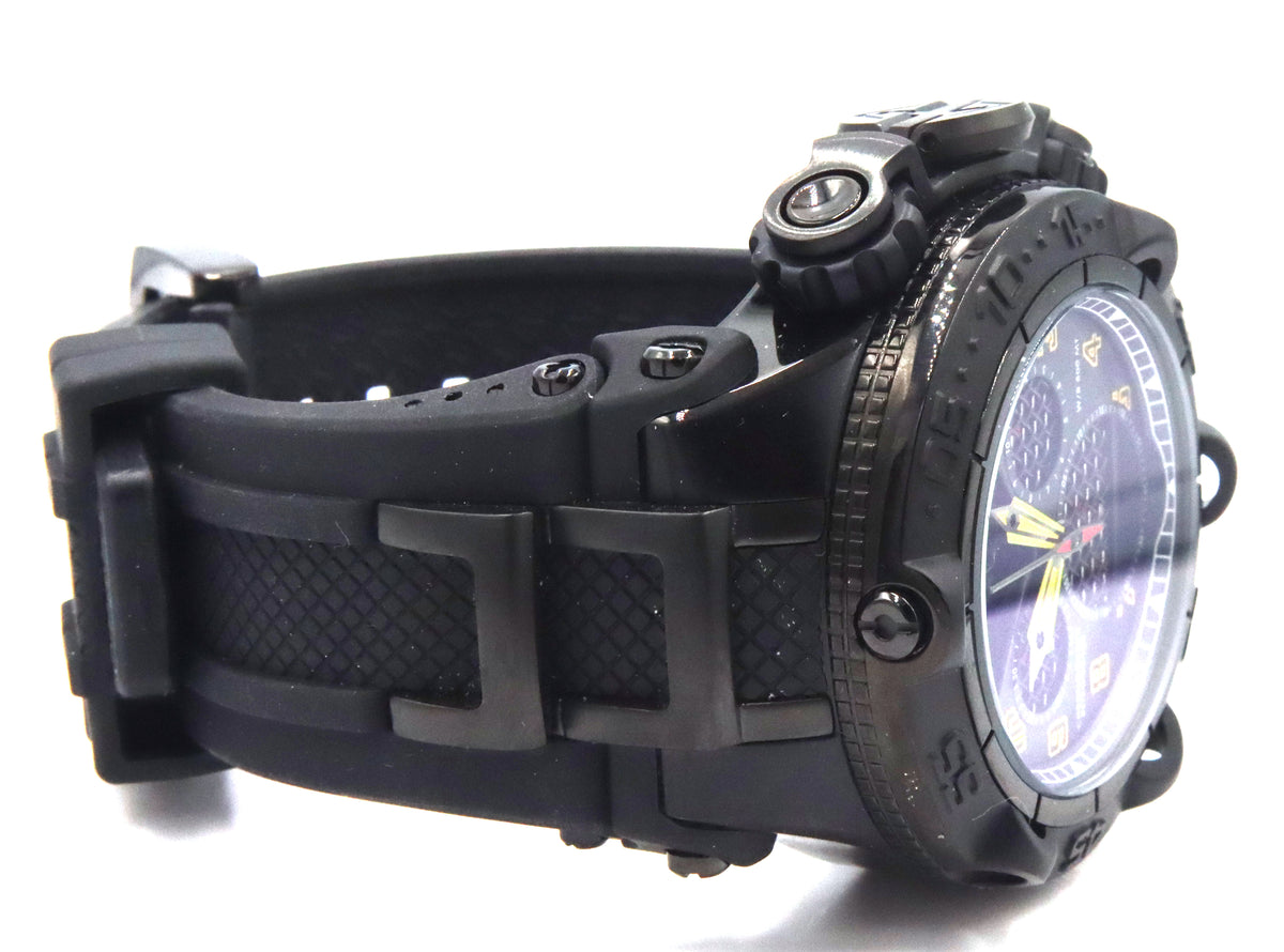 Invicta men's Subaqua Noma V yellow accent black dial watch
