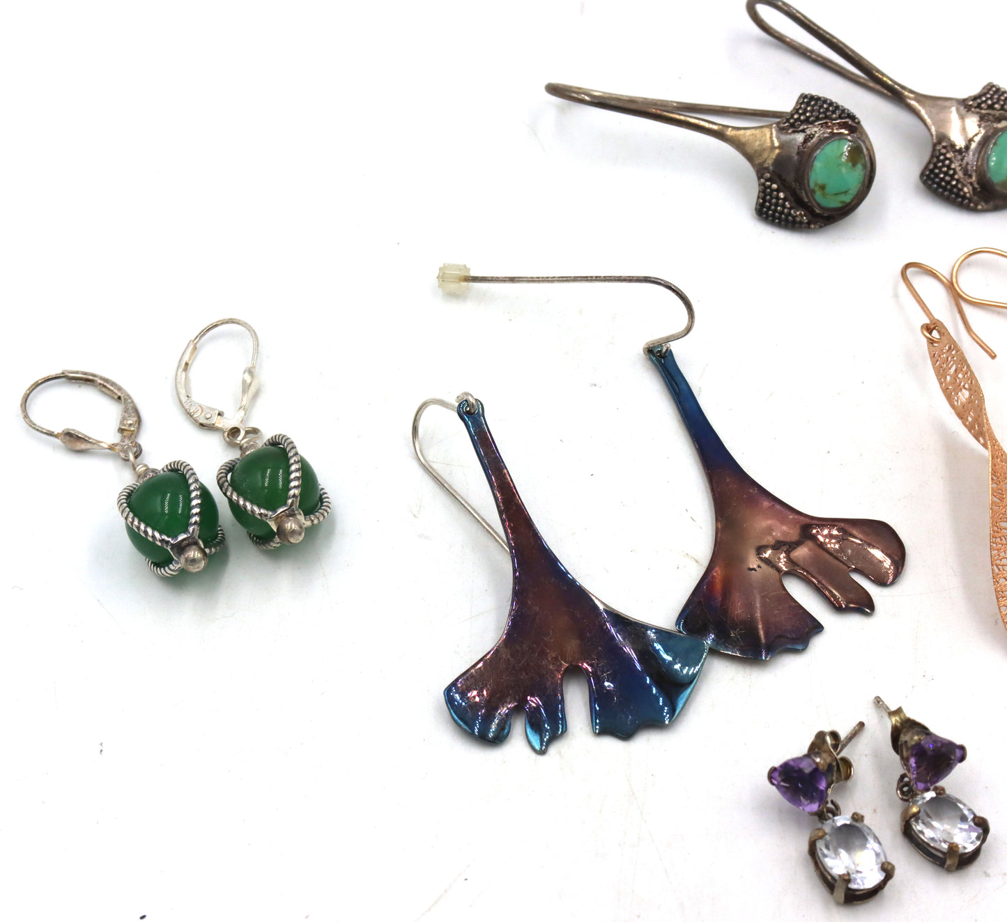 6 Pairs of 925 sterling silver earrings