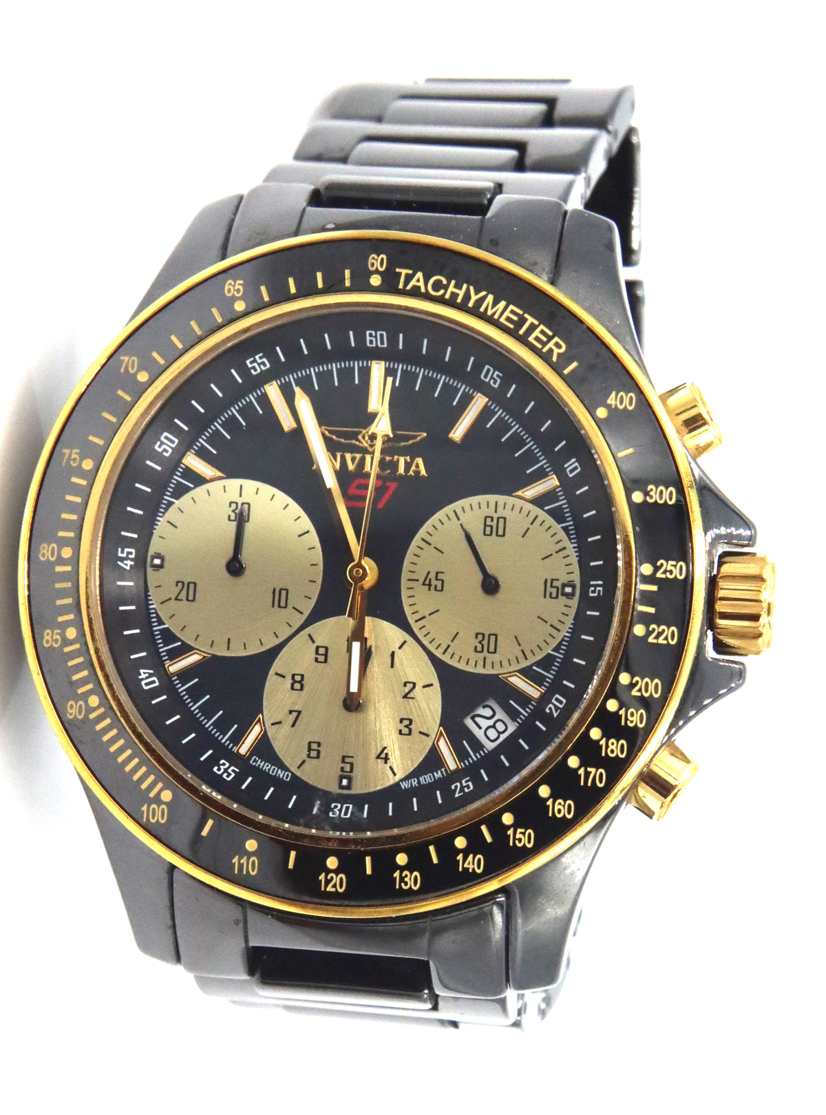 Invicta S1 Rally chronograph black dial watch