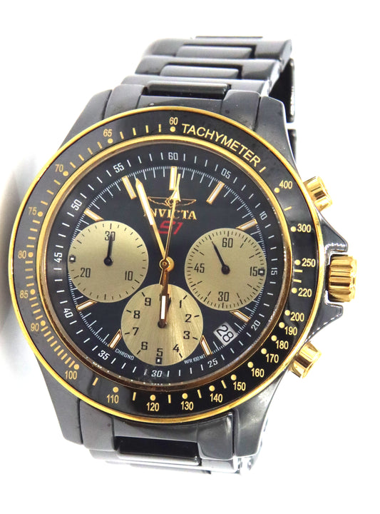 Invicta S1 Rally chronograph black dial watch