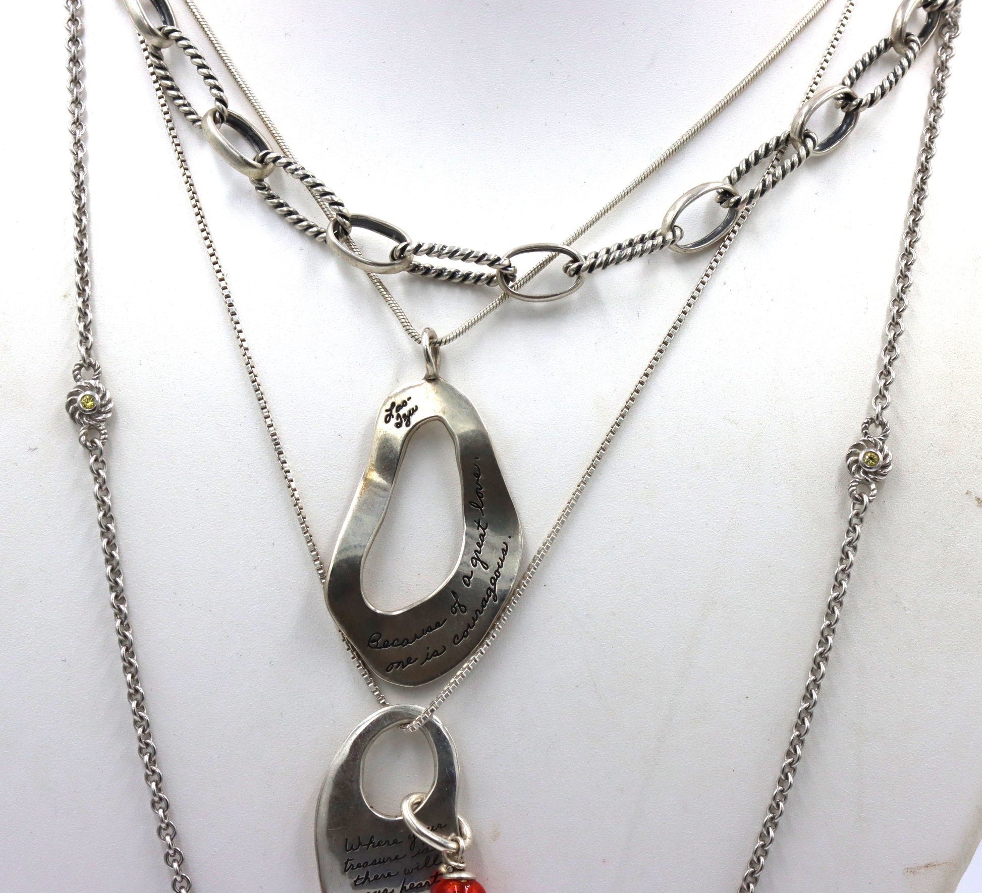 925 Sterling Silver Necklace Lot