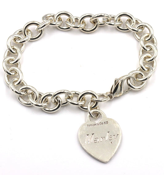 Tiffany & Co bracelet with heart shaped charm