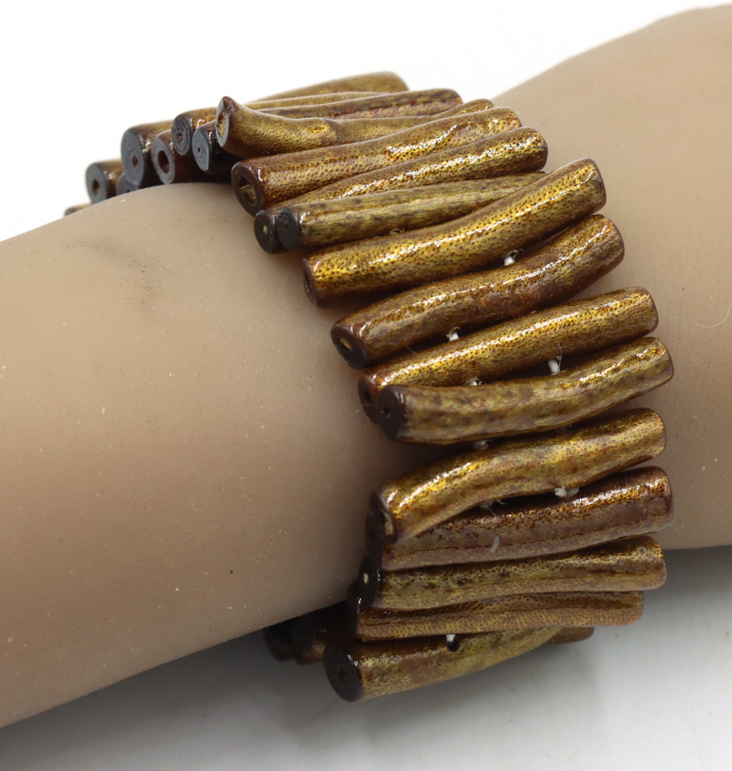 Coral gold branch bracelet