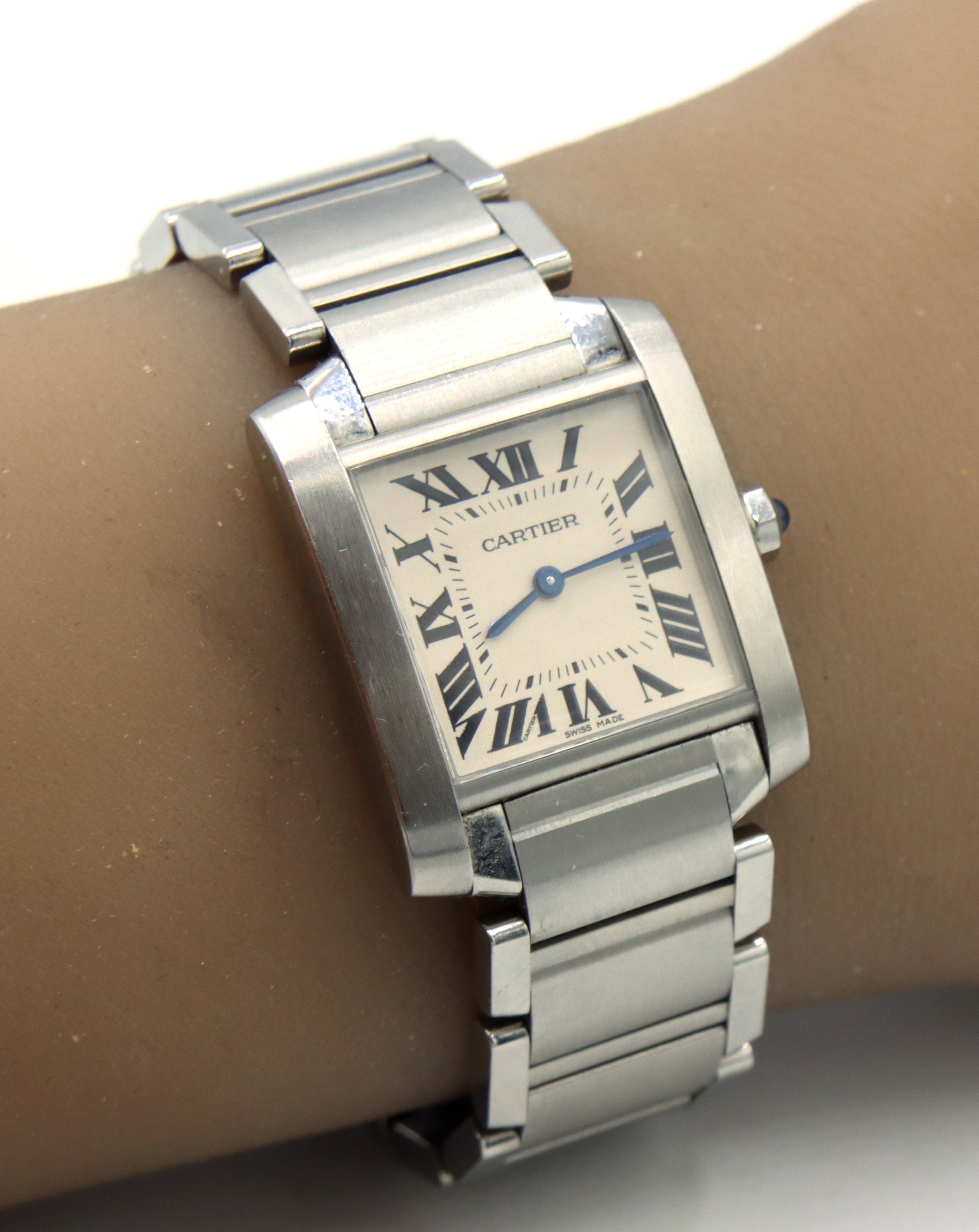Cartier Tank Fan aise SM stainless steel ladies watch