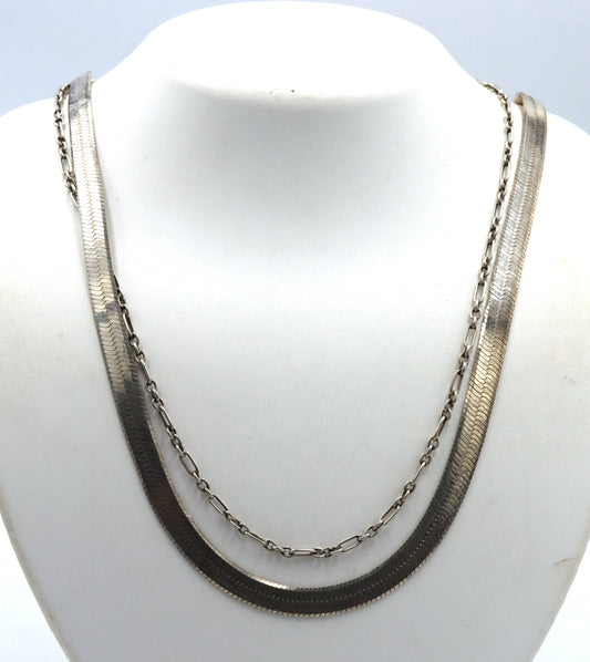 Vintage 925 sterling silver lot of 2 necklaces