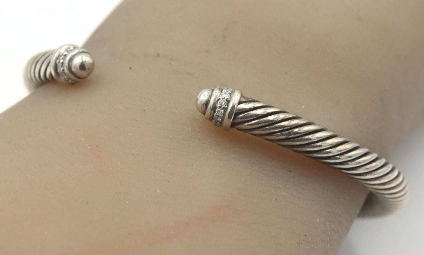David Yurman classic cable cuff bracelet with diamonds