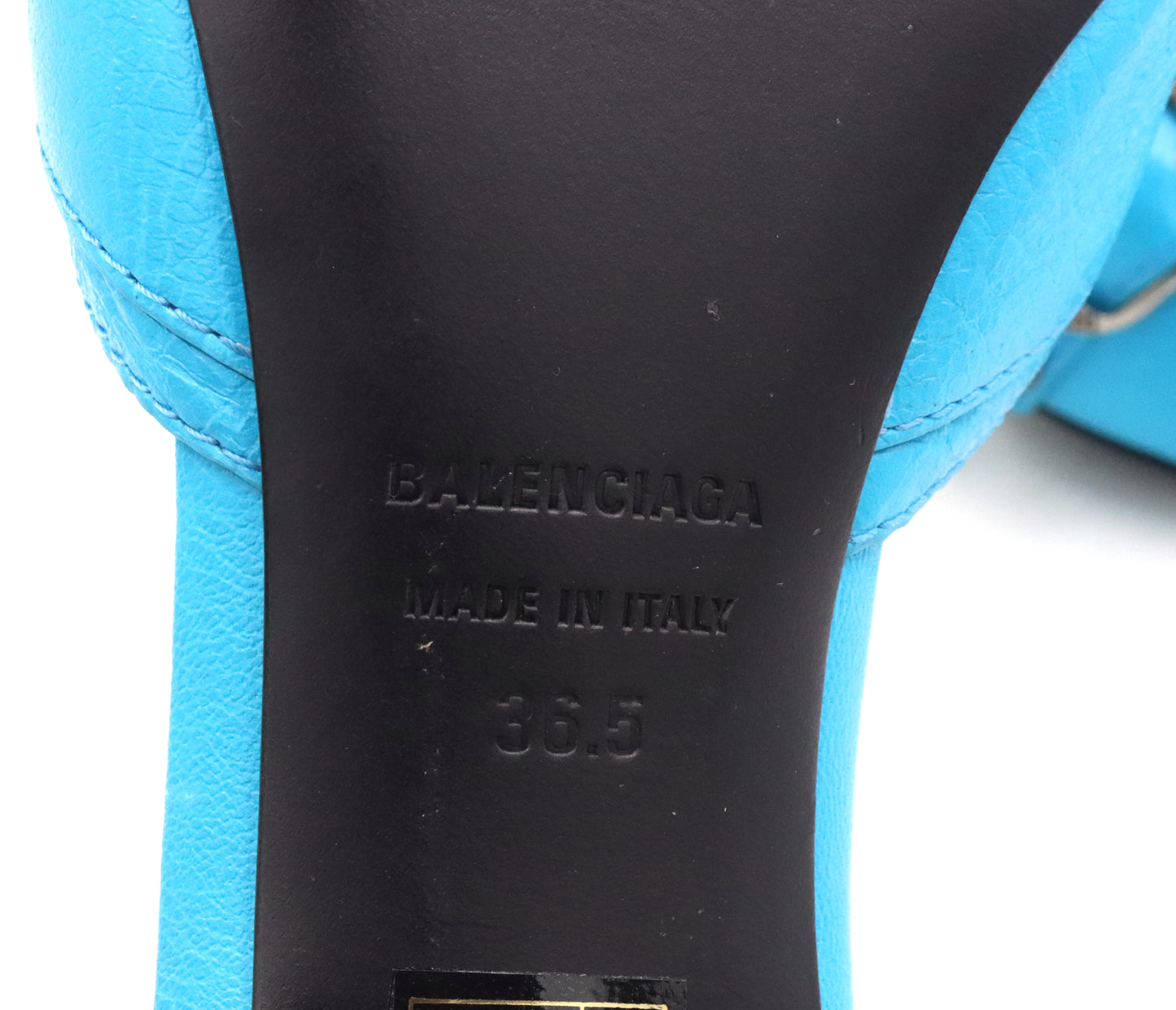 Balenciaga leather studded accents slides