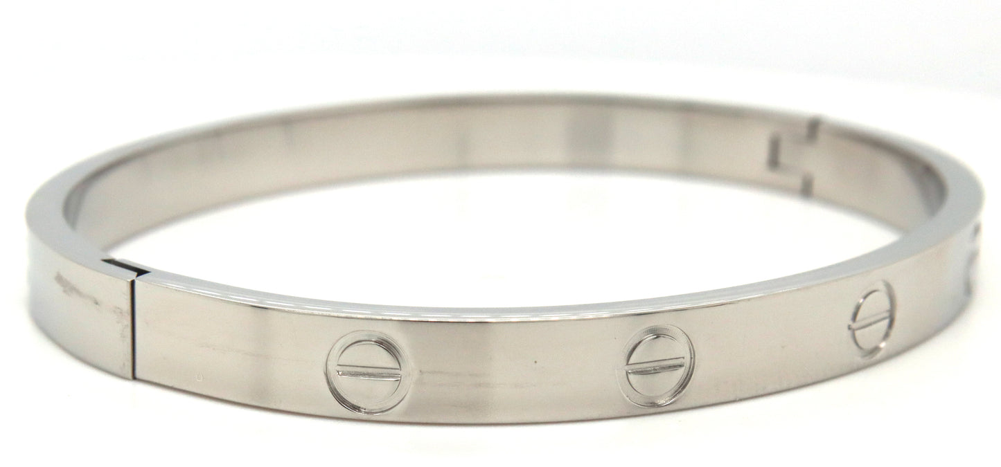 Stainless steel love bangle bracelet
