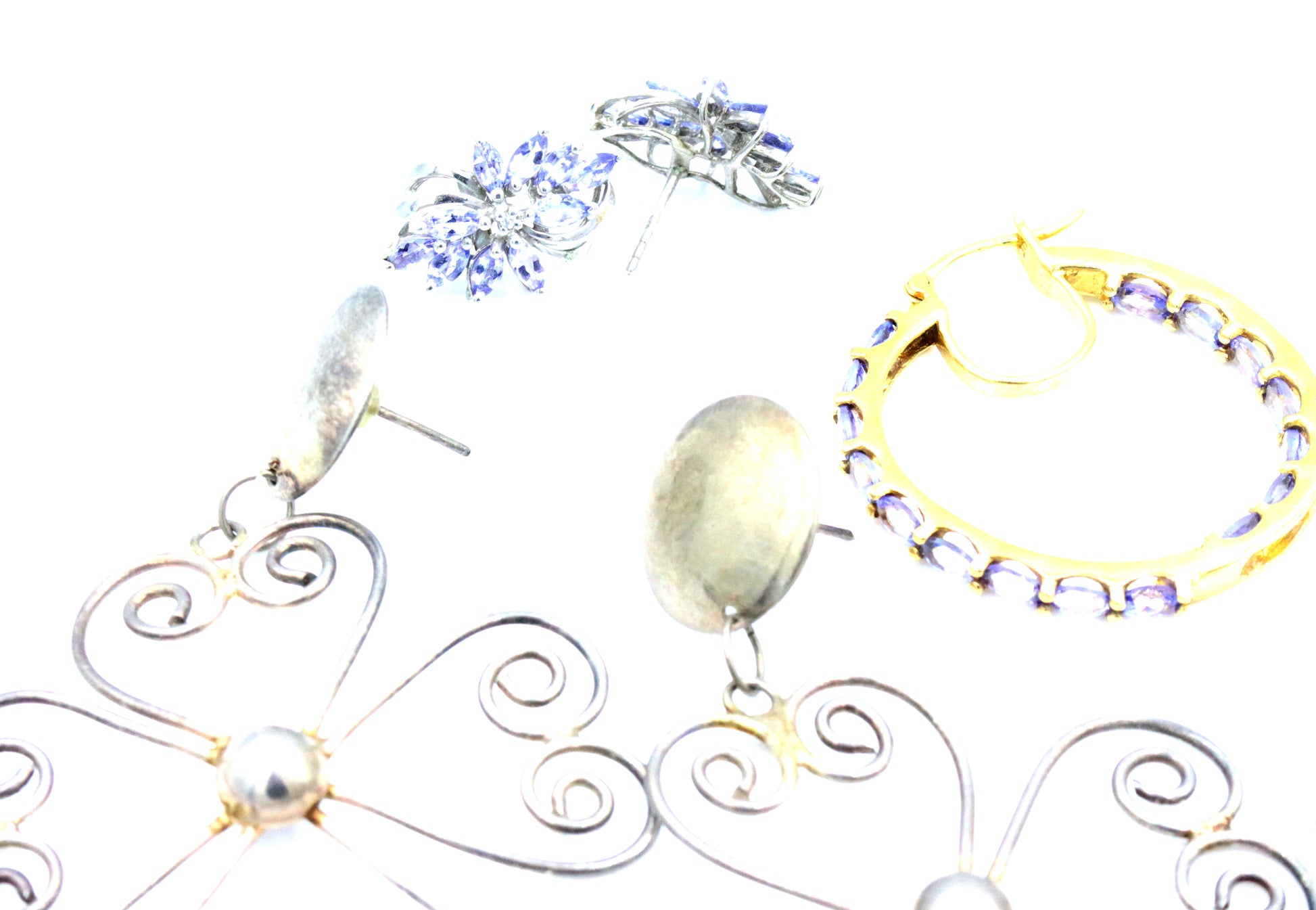 8Pairs of 925 sterling silver earrings