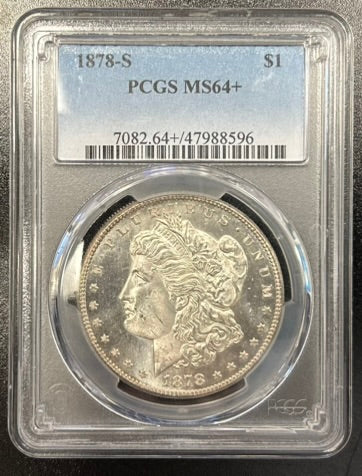 1878-S Morgan Silver Dollar PCGS MS64+