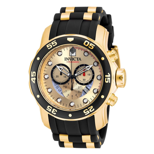 Invicta Women's Pro Diver Quartz 3 Hand Gold Dial Watch