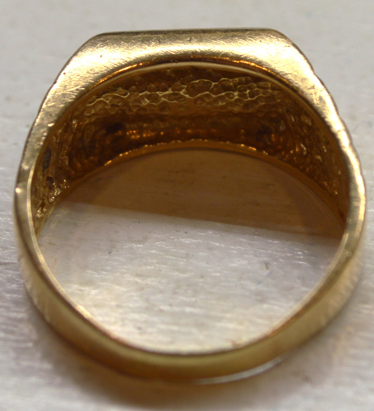 Men’s Estate 14K Yellow Gold Diamond Ring 0.25 CTW Channel Set, 9.3 Grams, Size 11