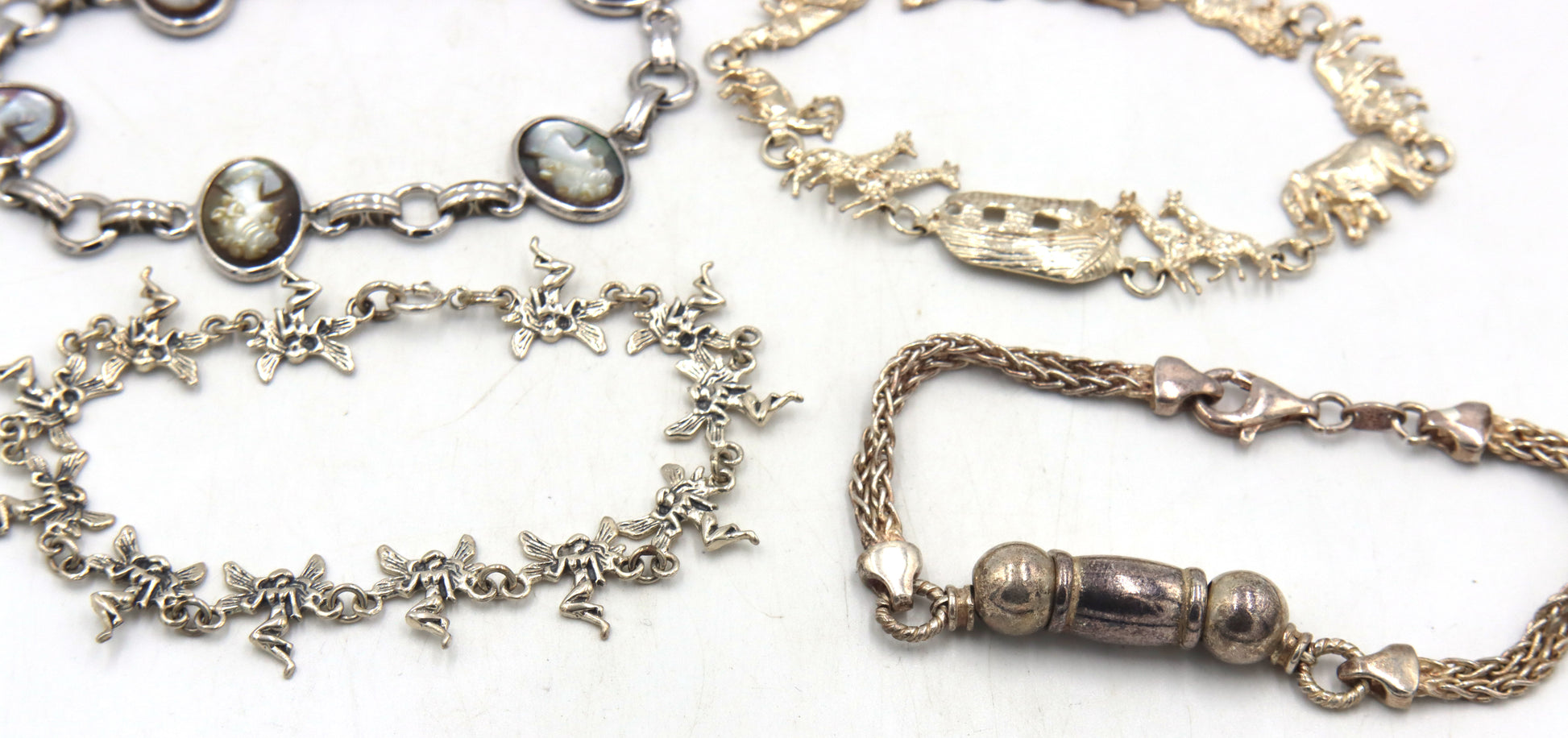 Group lot of Vintage 925 sterling silver bracelets