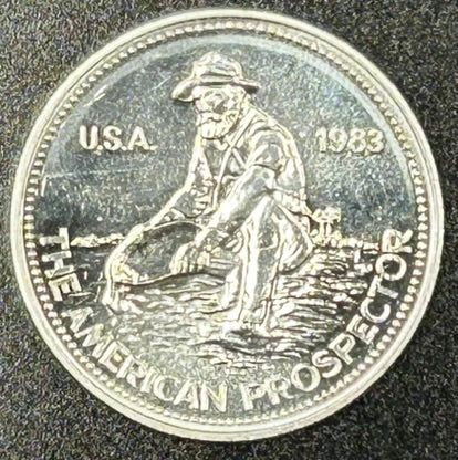 1983 Engelhard American Prospector 1 oz .999 Fine Silver Round