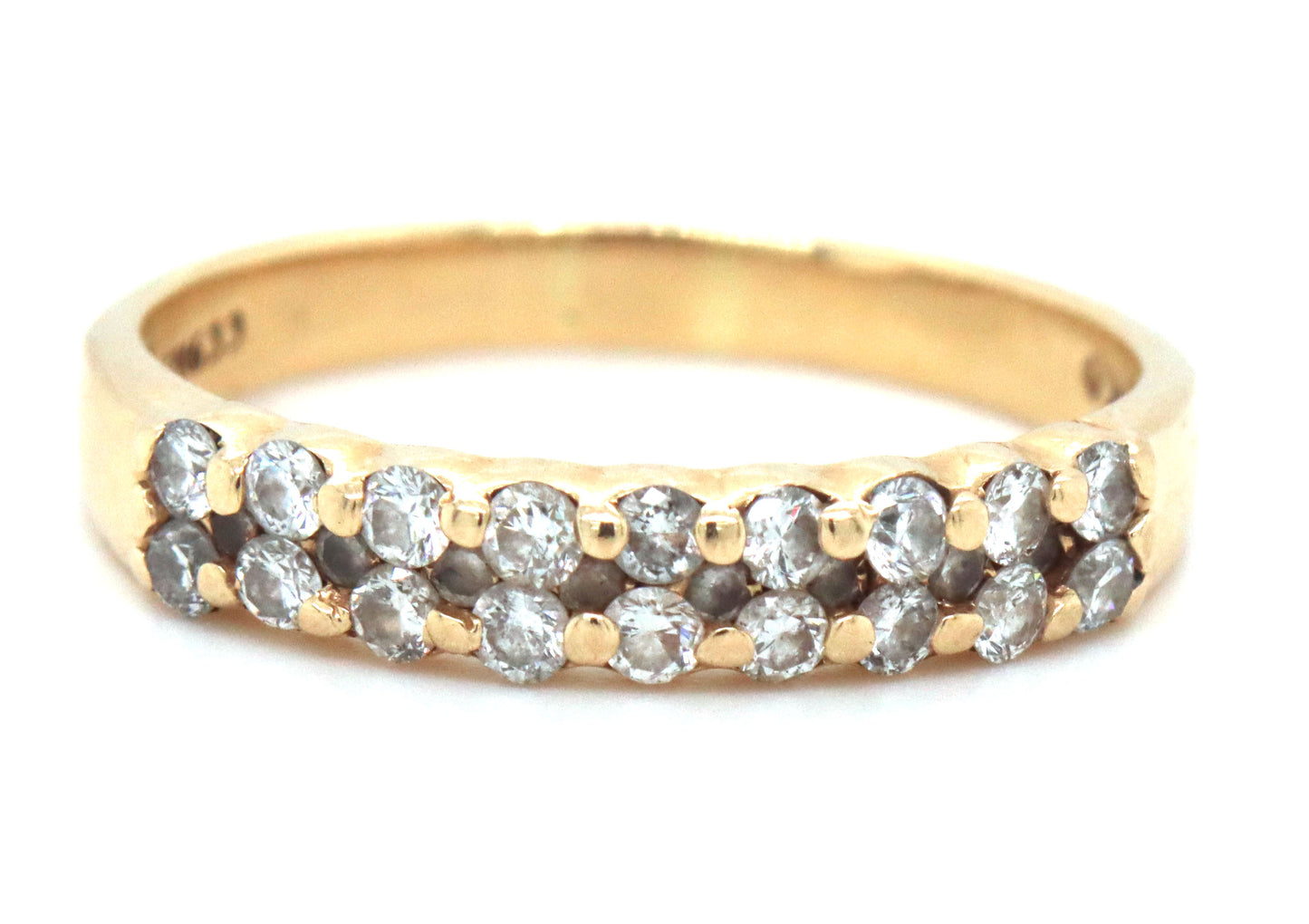 14kt Yellow gold diamond band