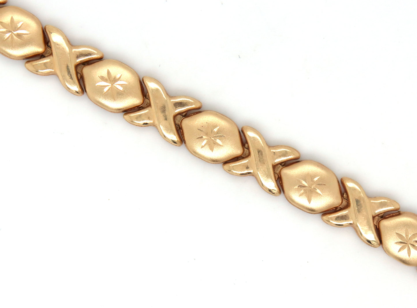 14kt Yellow gold X link bracelet